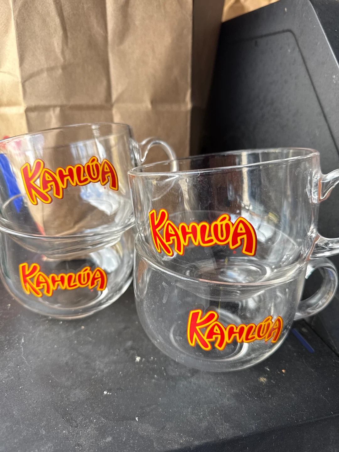 Set of 4 Kahlúa Glass Mugs