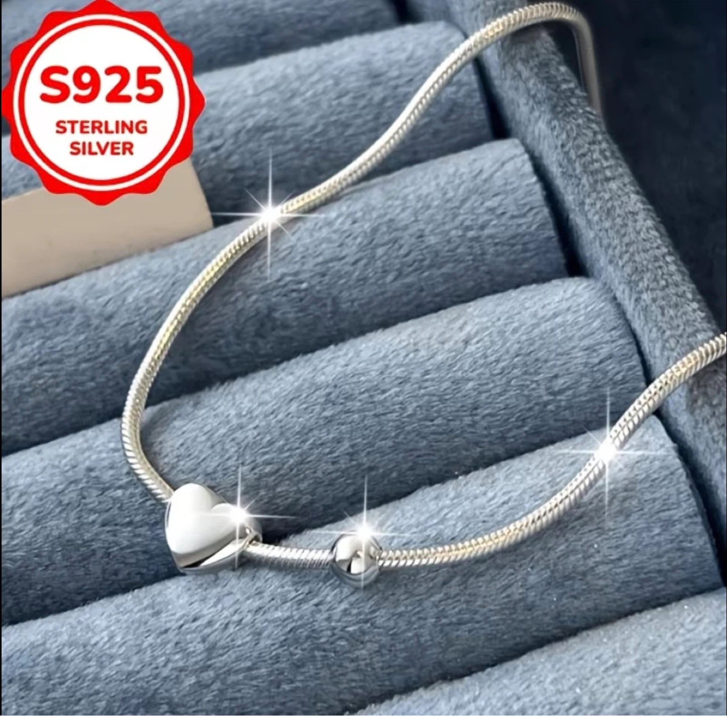 Sterling Silver Heart Bracelet - photo 3