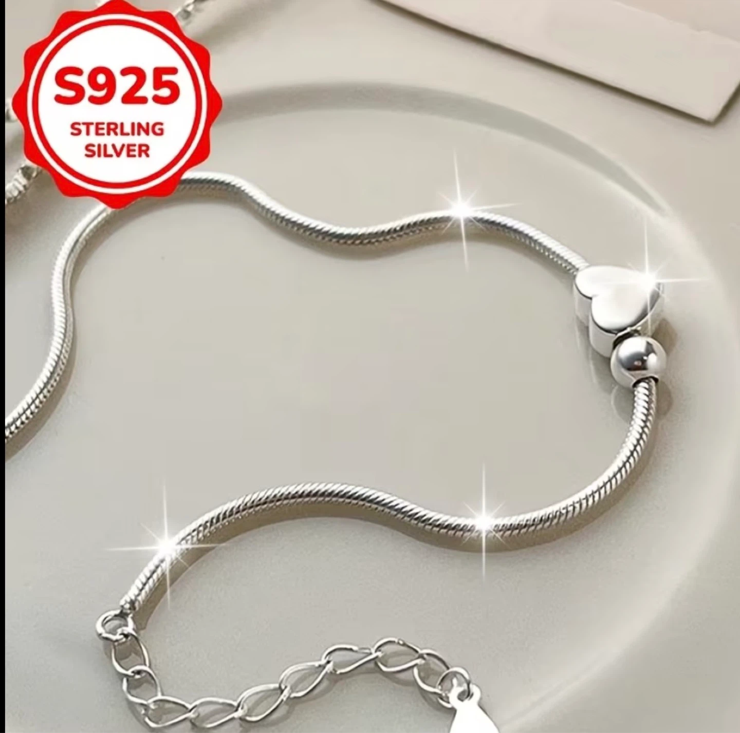 Sterling Silver Heart Bracelet - photo 2