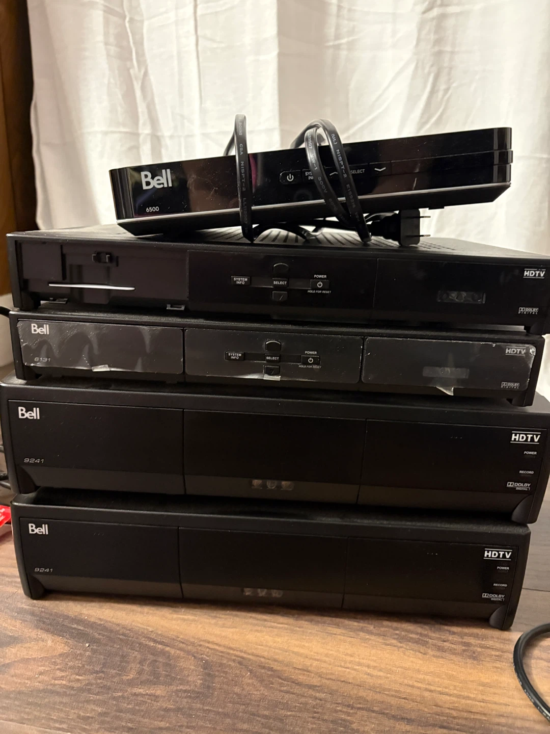 Bell 6500, 6131, and two 9241 PVRs