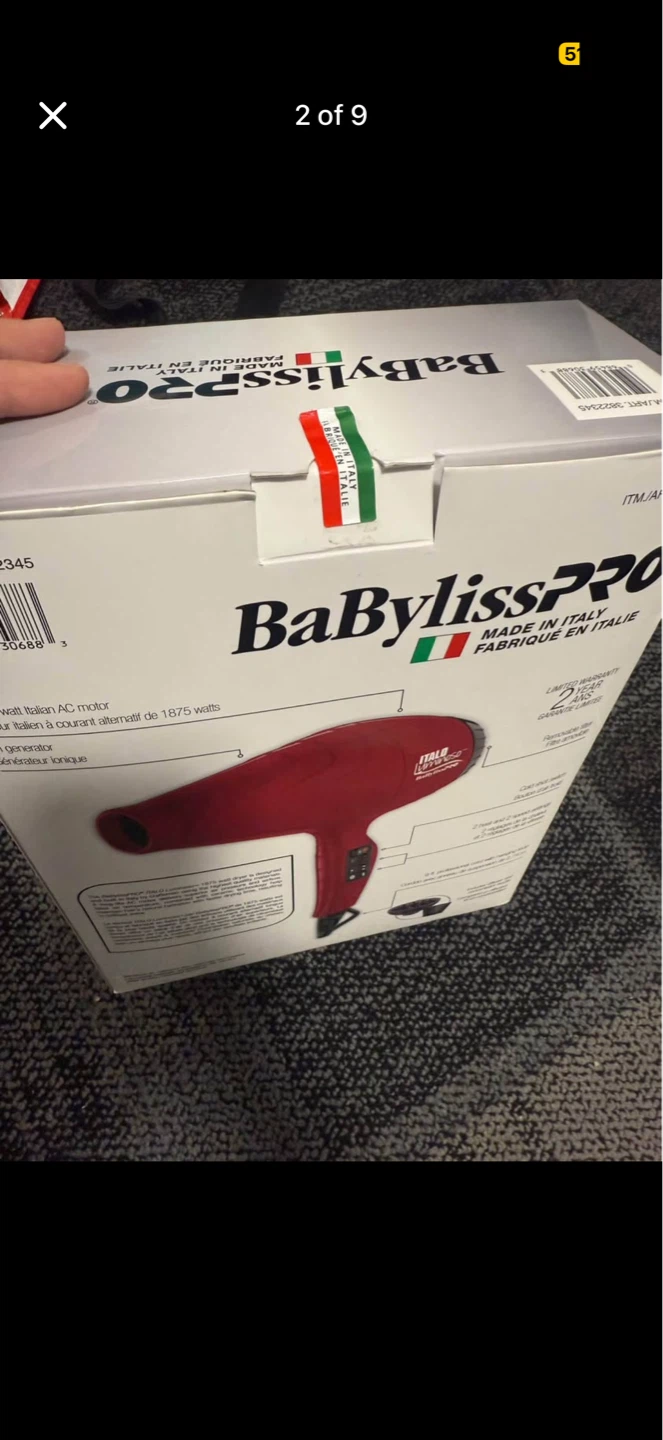 BaBylissPRO Italo Luminoso Professional Hair Dryer - photo 2