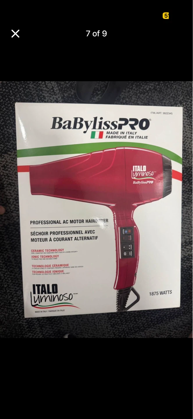 BaBylissPRO Italo Luminoso Professional Hair Dryer - photo 4