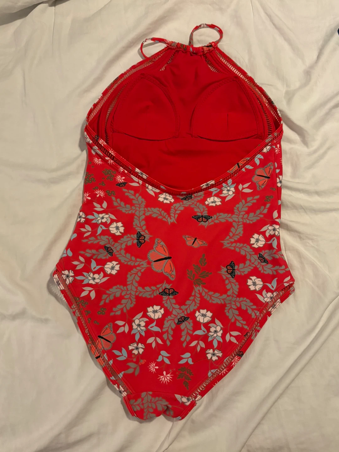 Ted Baker Red floral and butterfly print halter swimsuit size 8 - photo 3