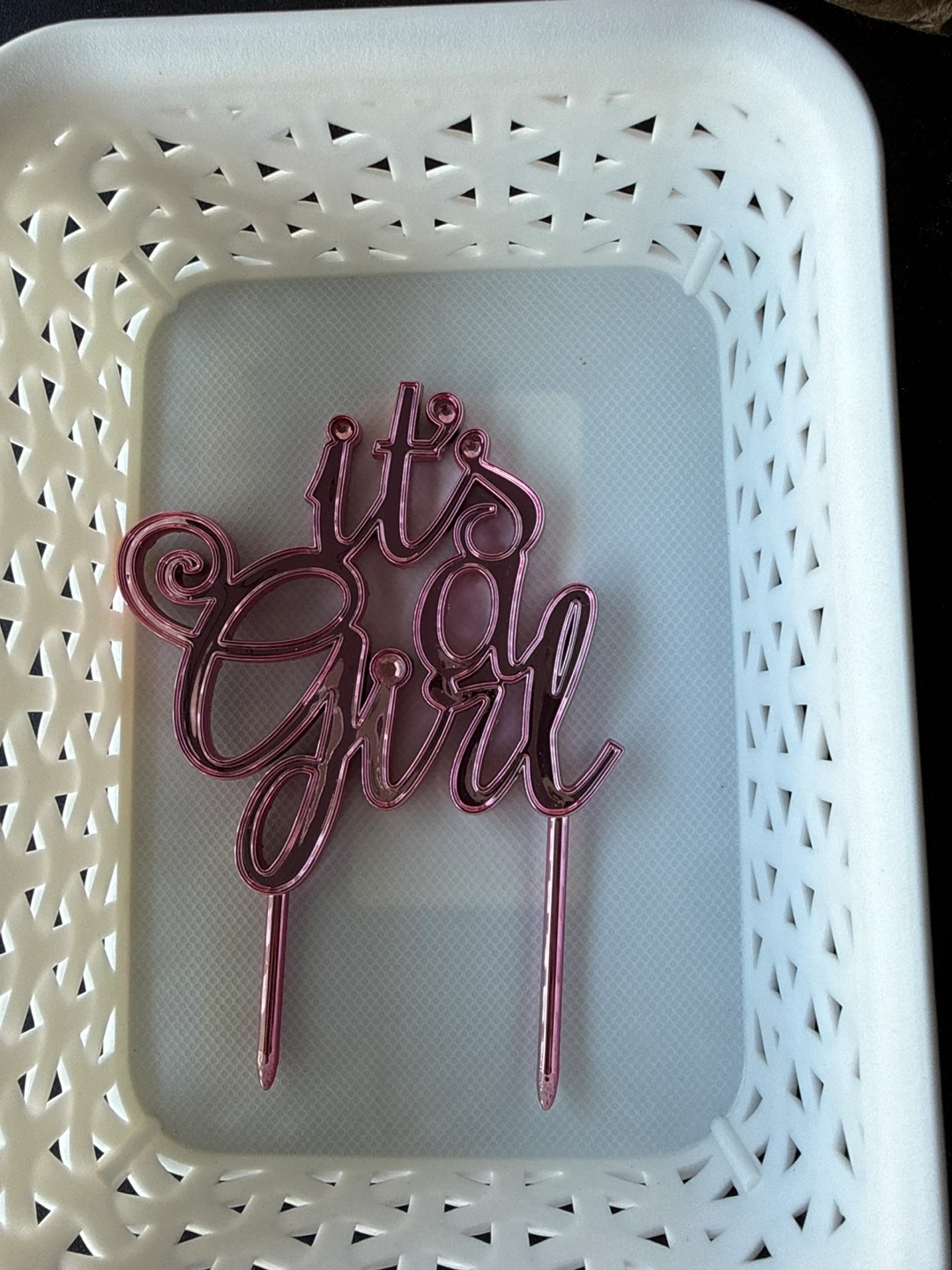 Rose Gold "It's A Girl" Cake Topper