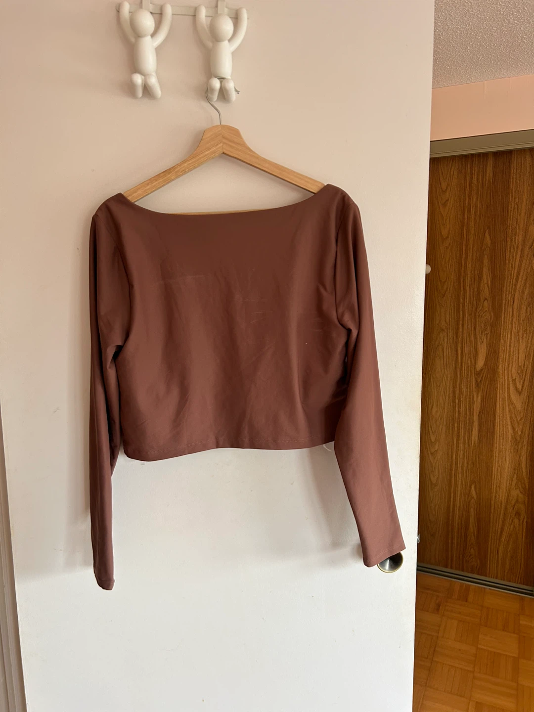 Activewear Brown Long Sleeve Cropped Top - XL - photo 3