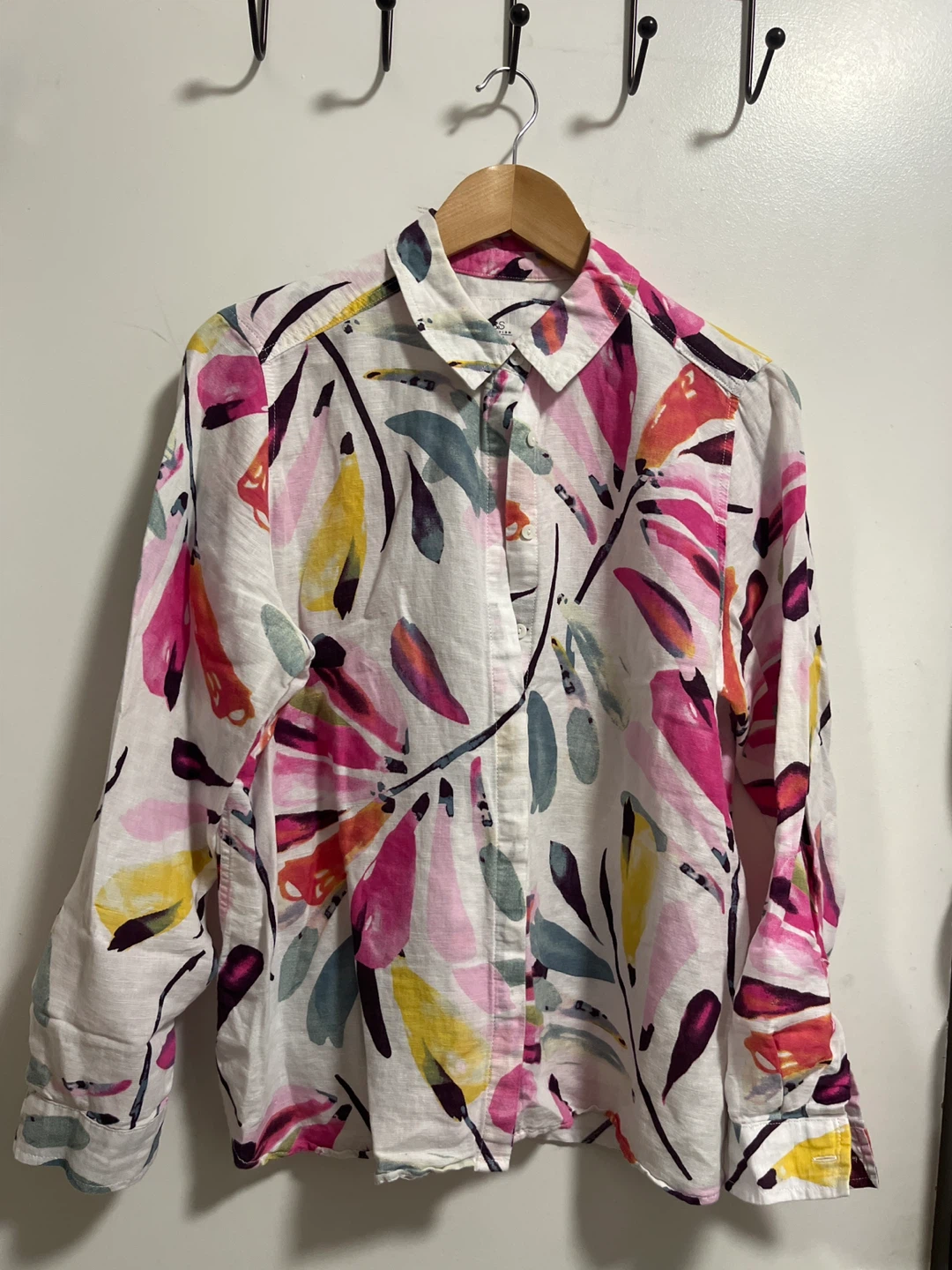 M&S Linen Blend Button-Up Shirt