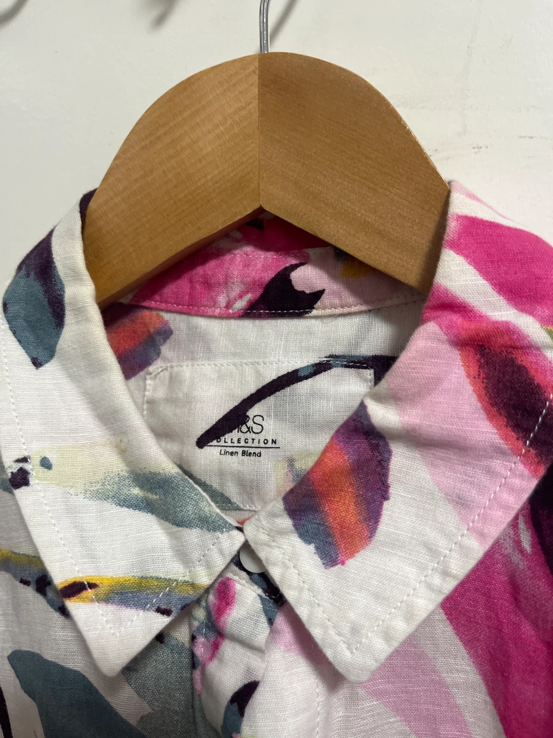 M&S Linen Blend Button-Up Shirt - photo 2