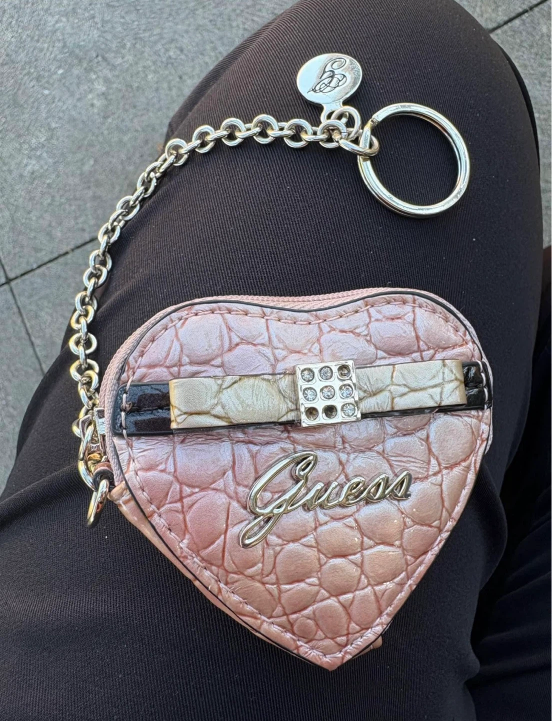 Guess Heart Coin Purse with Keychain