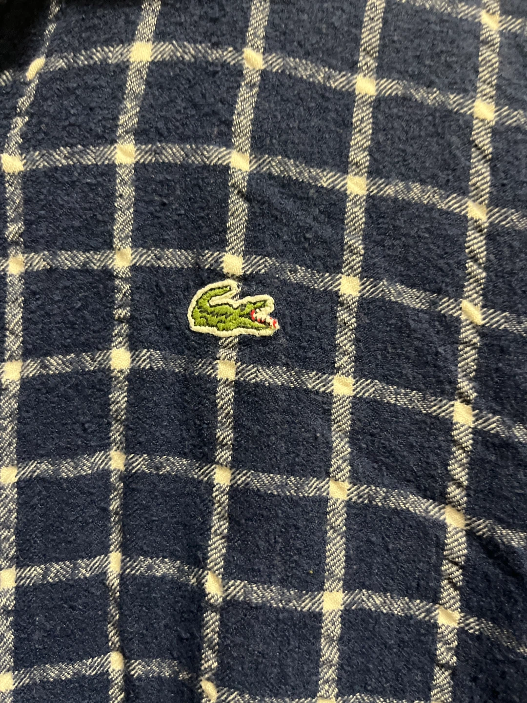 Lacoste Blue Plaid Flannel Shirt - photo 3