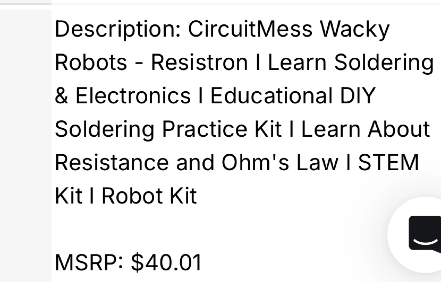 CircuitMess Wacky Robots - Resistron DIY Soldering Practice Kit - photo 2