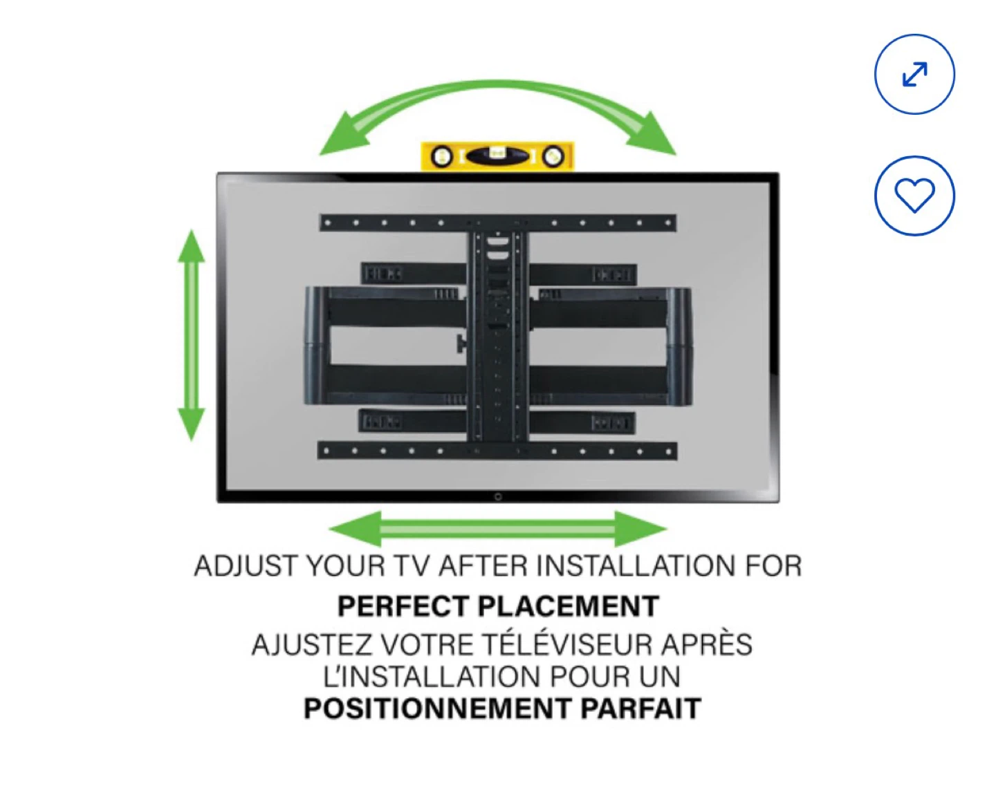 BNIB Full Motion TV Wall Mount - Fits 42"-85" TVs up to 120 lbs - photo 5