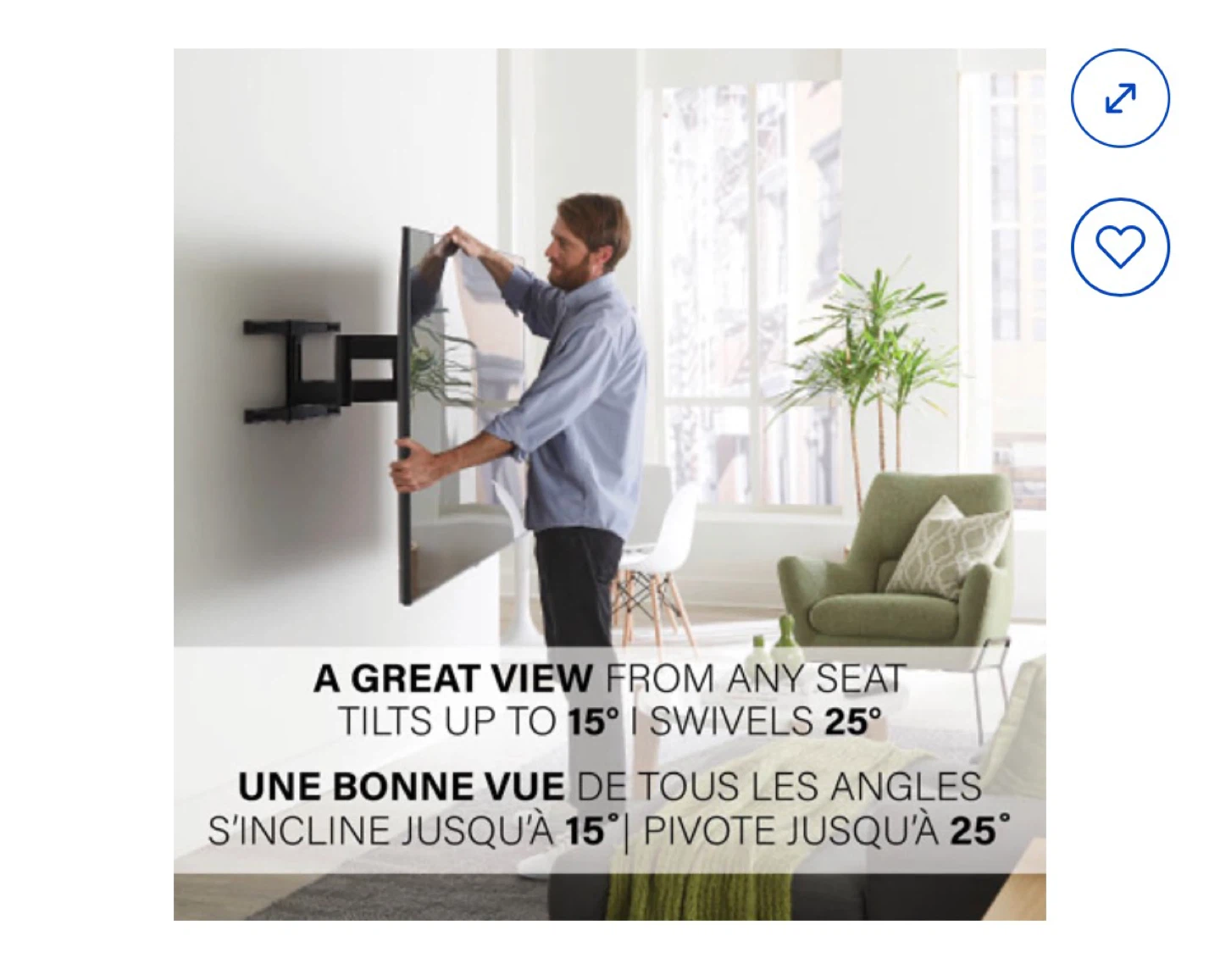 BNIB Full Motion TV Wall Mount - Fits 42"-85" TVs up to 120 lbs - photo 3
