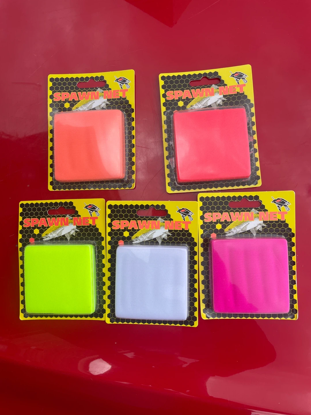 Spawn Net Fishing Bait Bags - Assorted Colours (5 Pack)