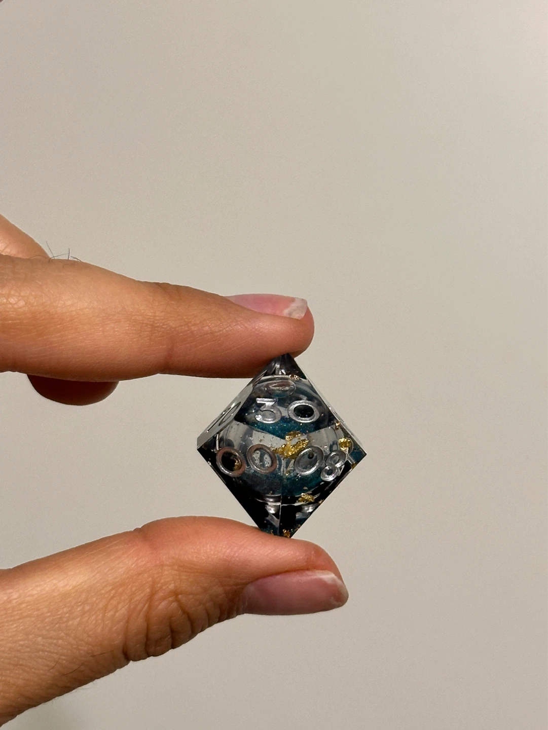 🆕 Liquid Core Dice Set x7 - Black & Blue - photo 2