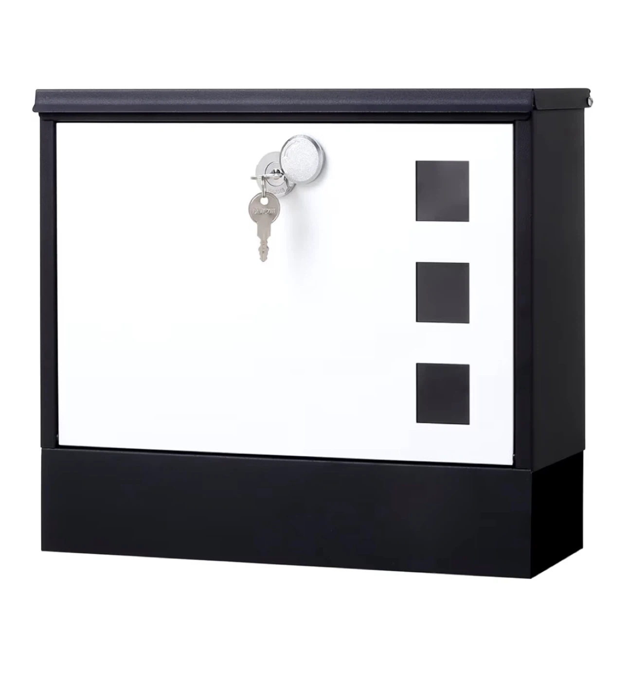 BNIB Locking Mailbox with Mail Slot - Black and White - photo 2