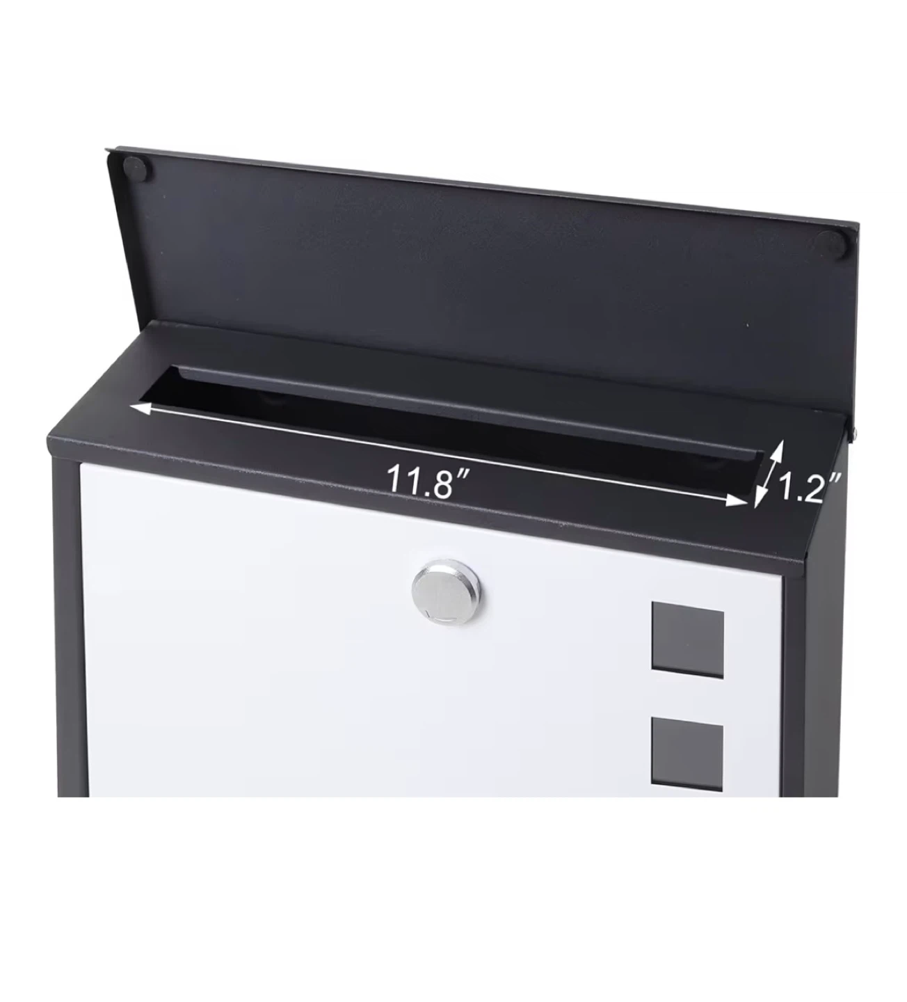 BNIB Locking Mailbox with Mail Slot - Black and White - photo 5