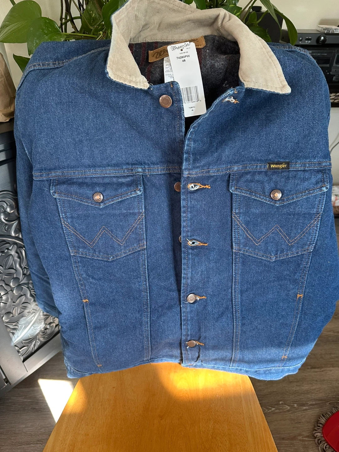 Wrangler Authentic Western Denim Jacket Size 48