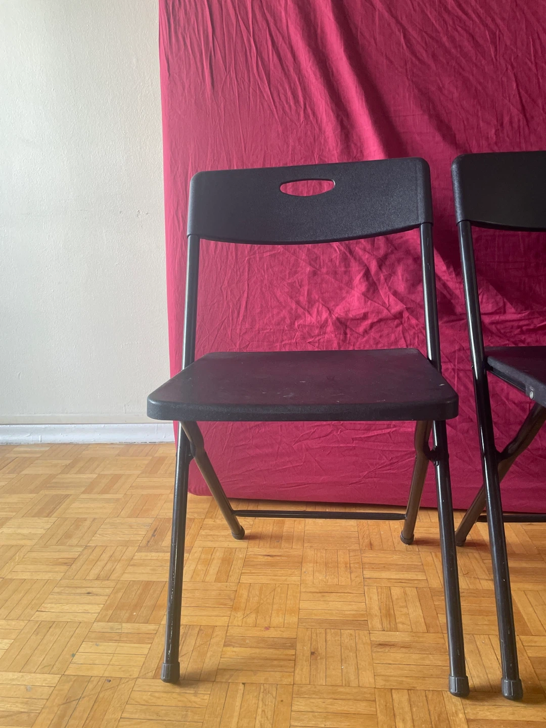 Black Folding Dining Table Set with 4 Chairs - photo 3