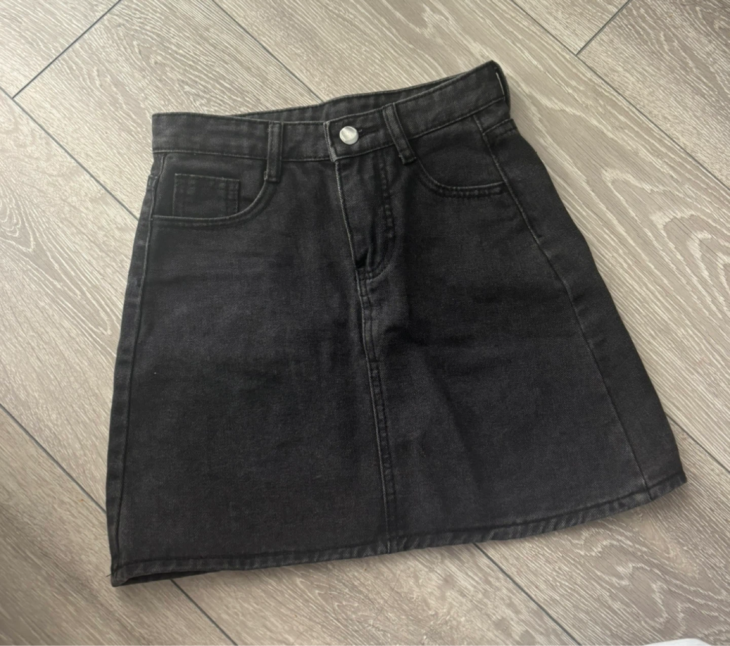 Black Denim Skirt