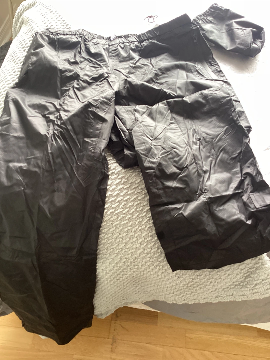 New Men's Waterproof Large Rain Over Trousers - Black, Large - photo 3