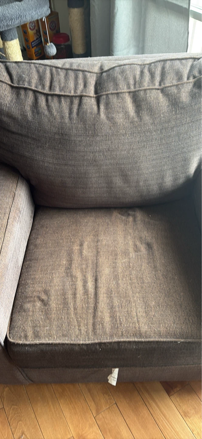 Brown Couch with Decorative Pillows
