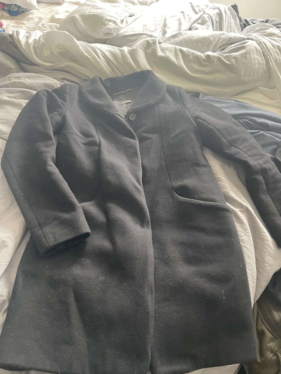 Aritzia (Wilfred) black wool coat