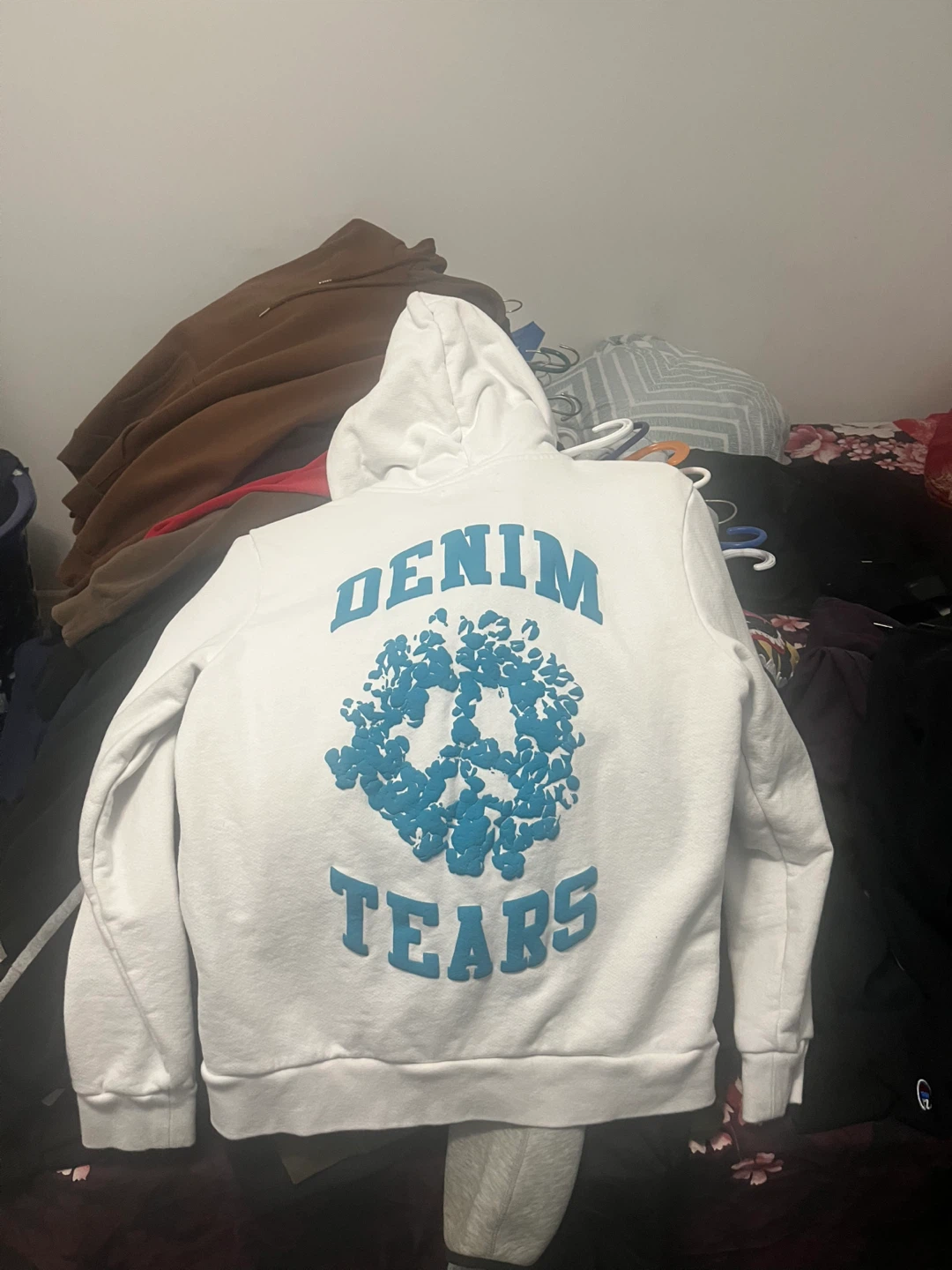 Denim Tears White University Zip Hoodie - photo 3
