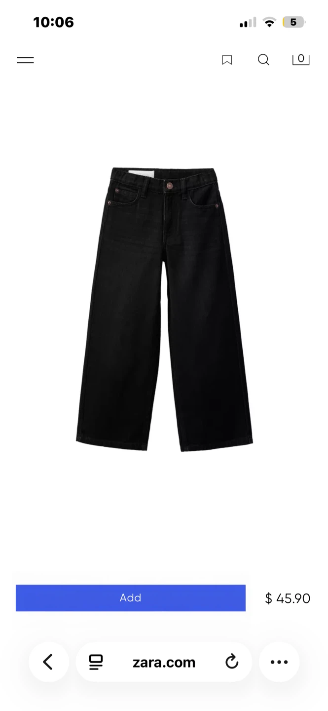 Wide Leg Jeans - Light Wash & Black - photo 2