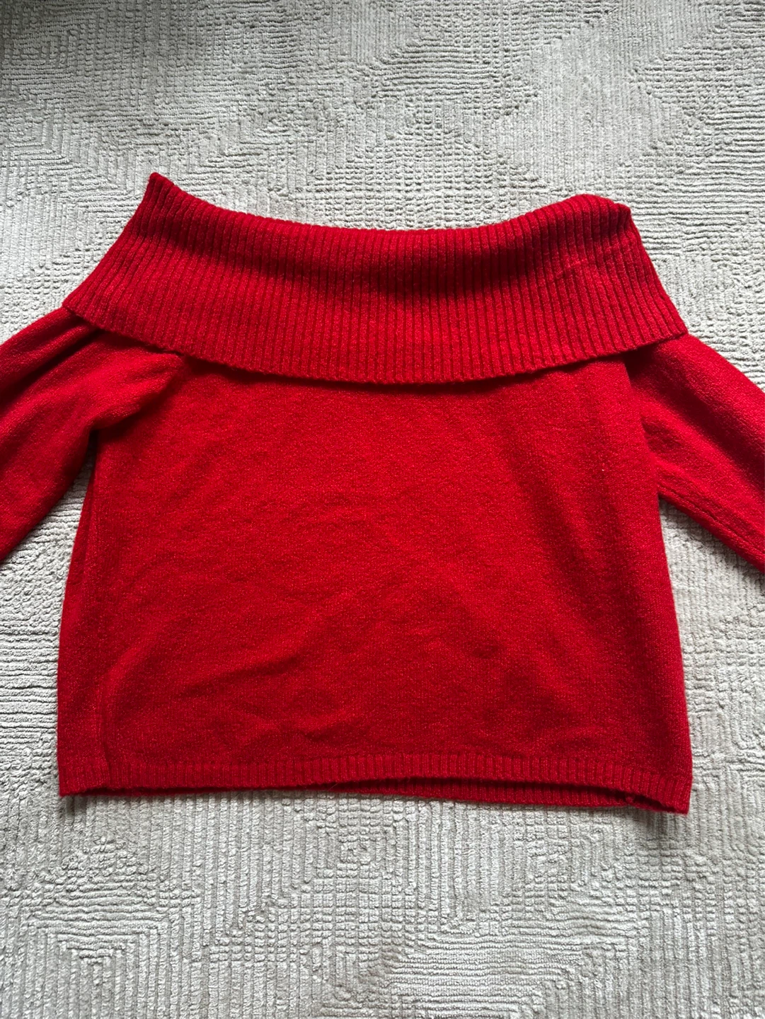 Simons- Twik Women's Red Off-the-Shoulder Sweater - photo 3