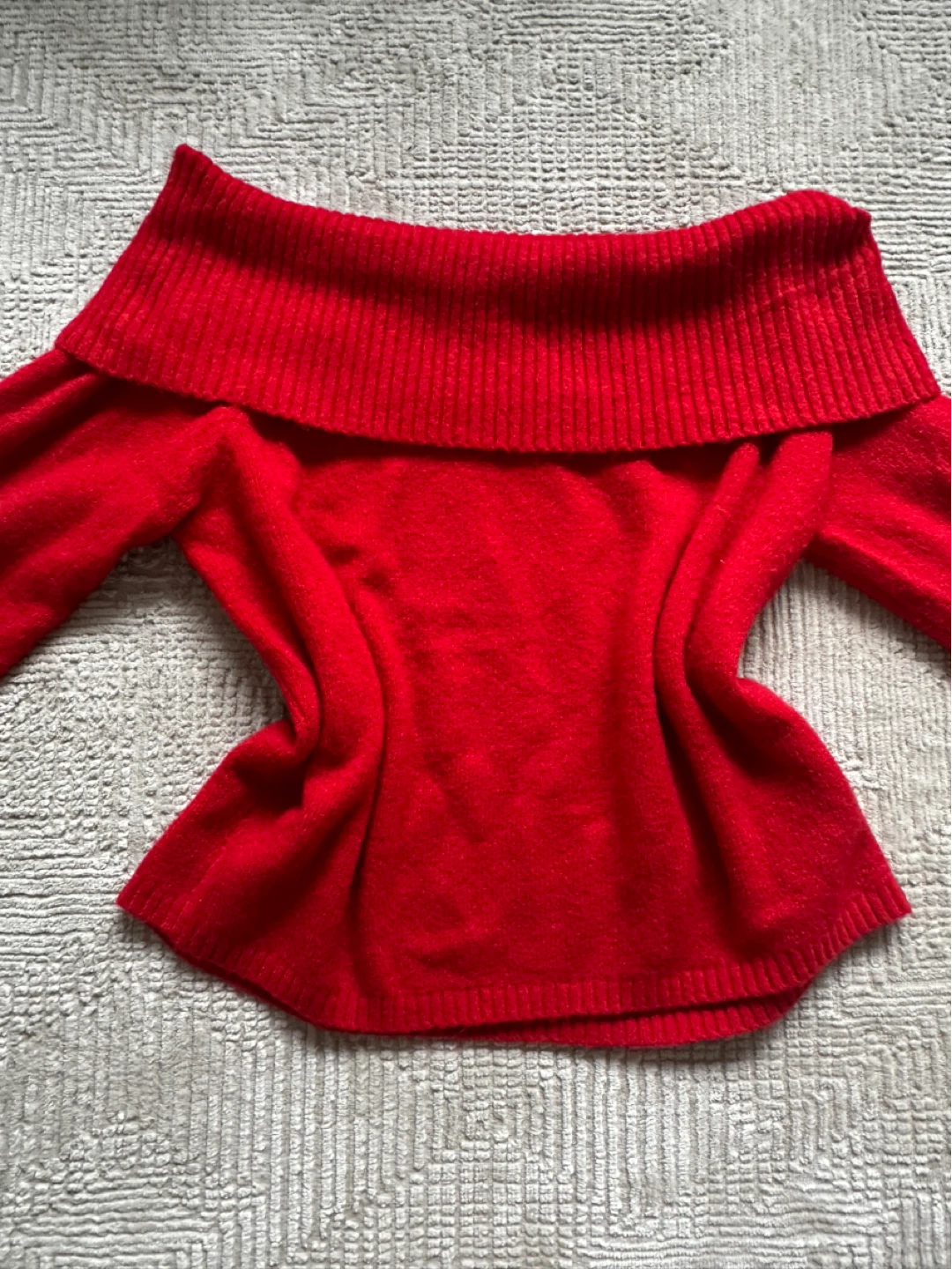 Simons- Twik Women's Red Off-the-Shoulder Sweater - photo 2