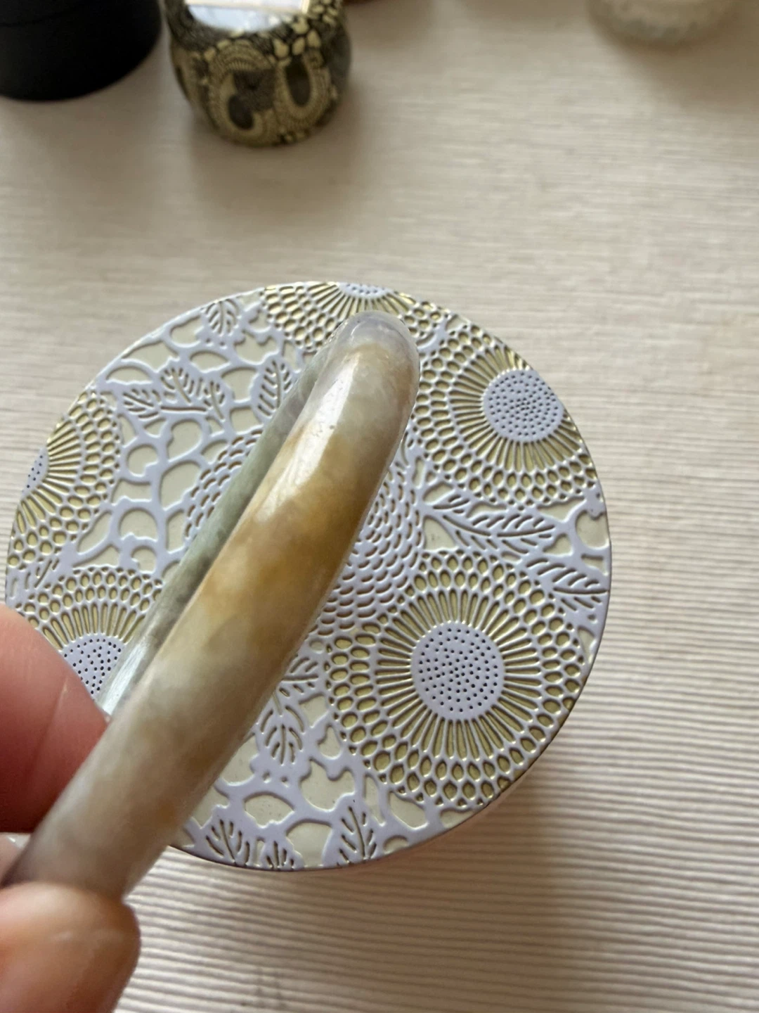 Natural Jade Bangle Bracelet - photo 3
