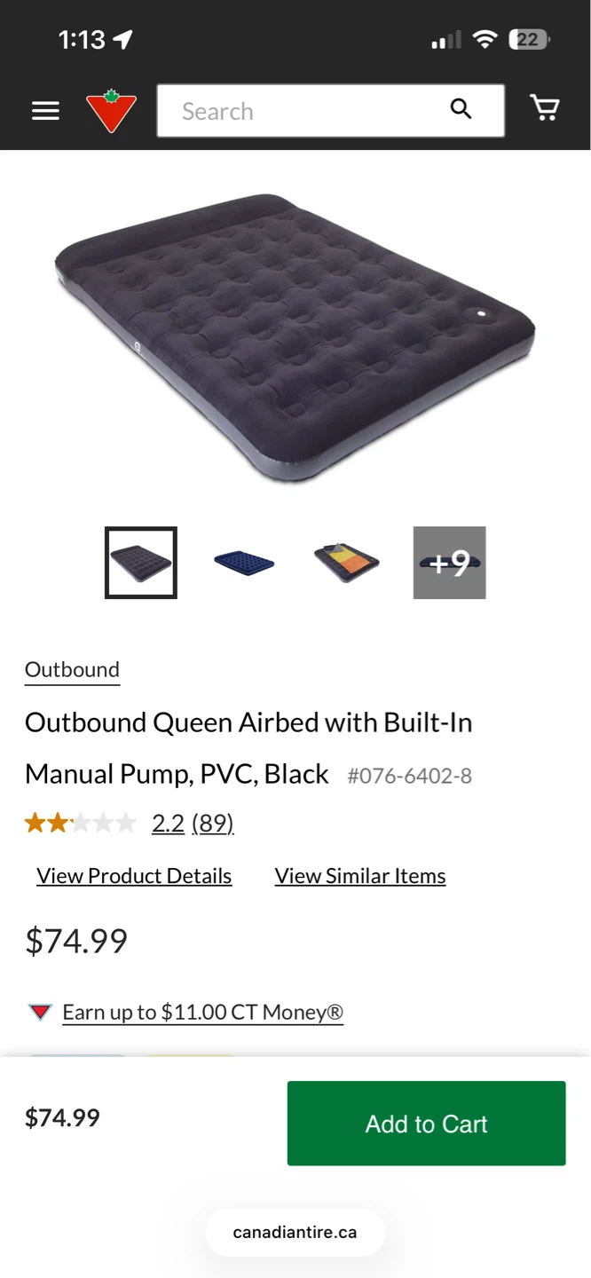 Outbound Queen Airbed with Built-In Manual Pump - photo 2