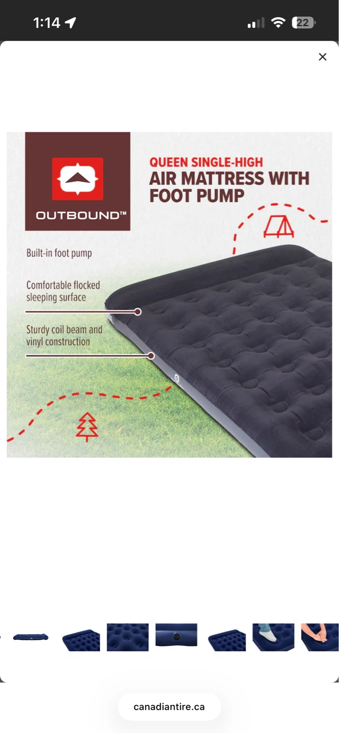 Outbound Queen Airbed with Built-In Manual Pump - photo 4