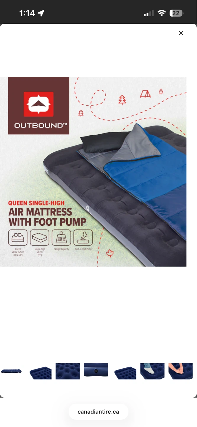 Outbound Queen Airbed with Built-In Manual Pump - photo 3