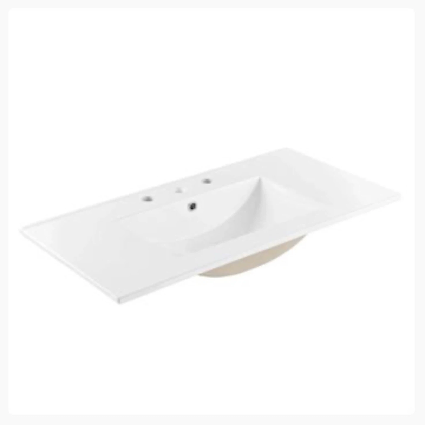 36" Bathroom Vanity Top with Sink and Faucet Set