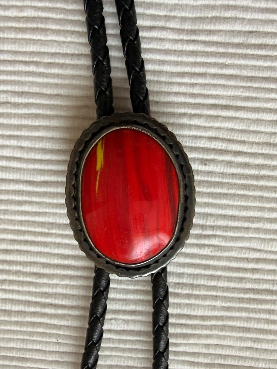 Sterling Silver Bolo Tie with Red Jasper - photo 2