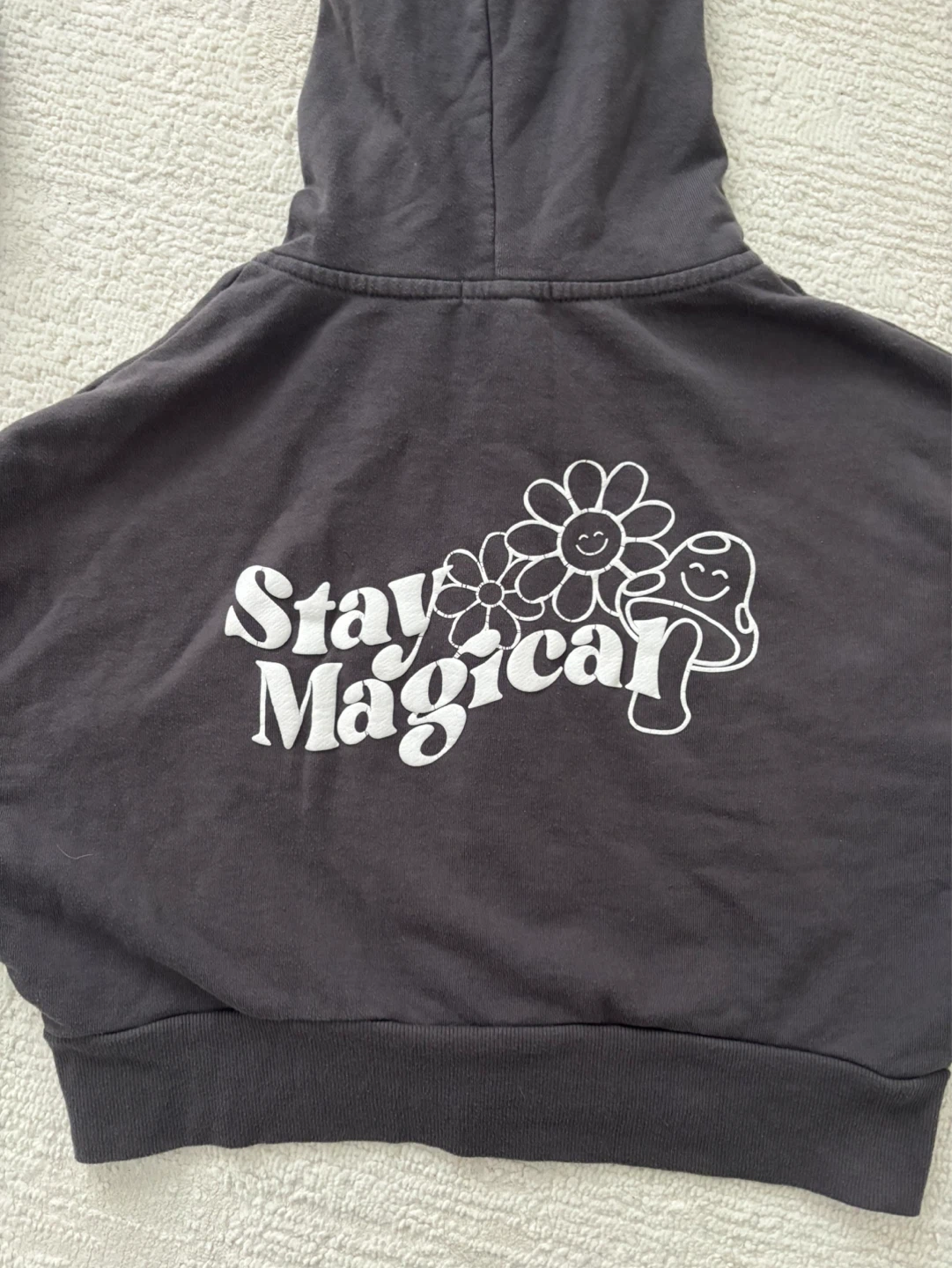Garage Grey Cropped Zip-Up Hoodie - photo 2