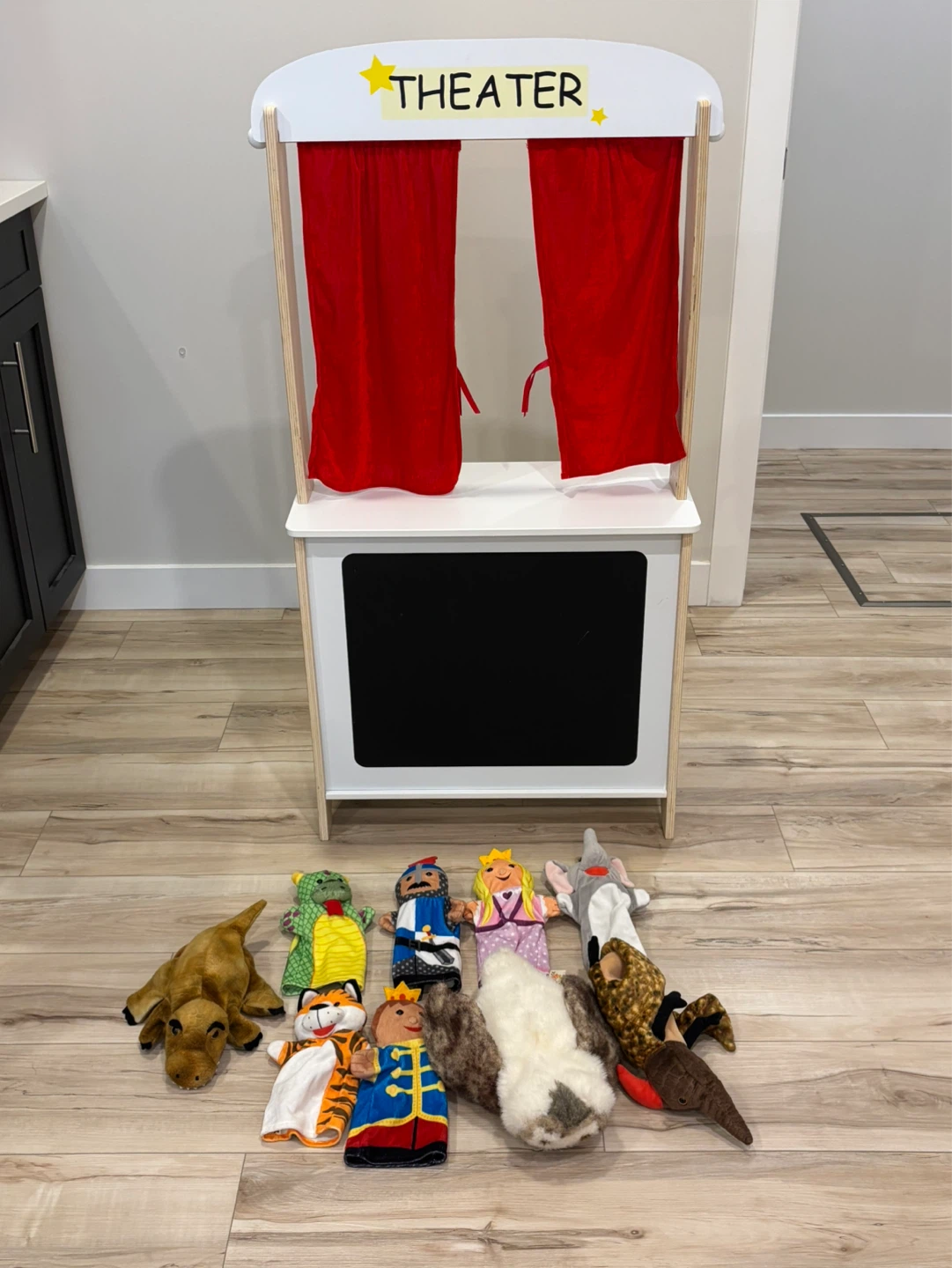 Wooden Puppet Theatre for Kids For Sale