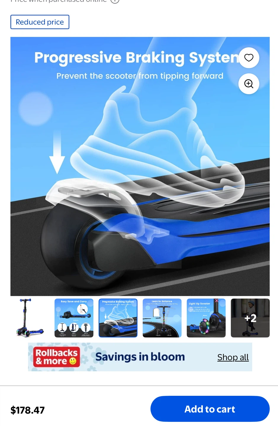 TONBUX Kids Scooter - Blue/Black - photo 3