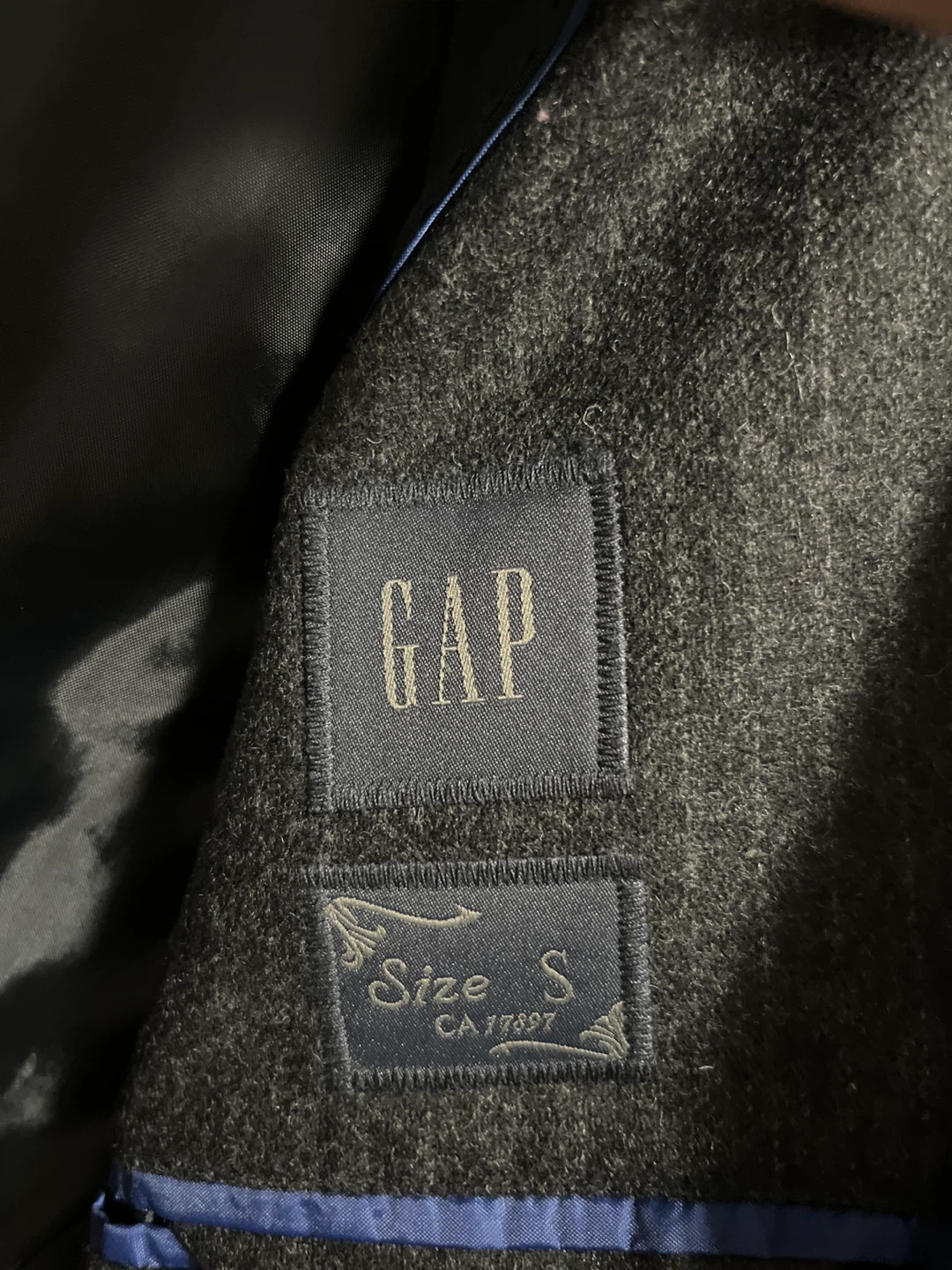 GAP Men's Grey Pinstripe Blazer - Size S - photo 3