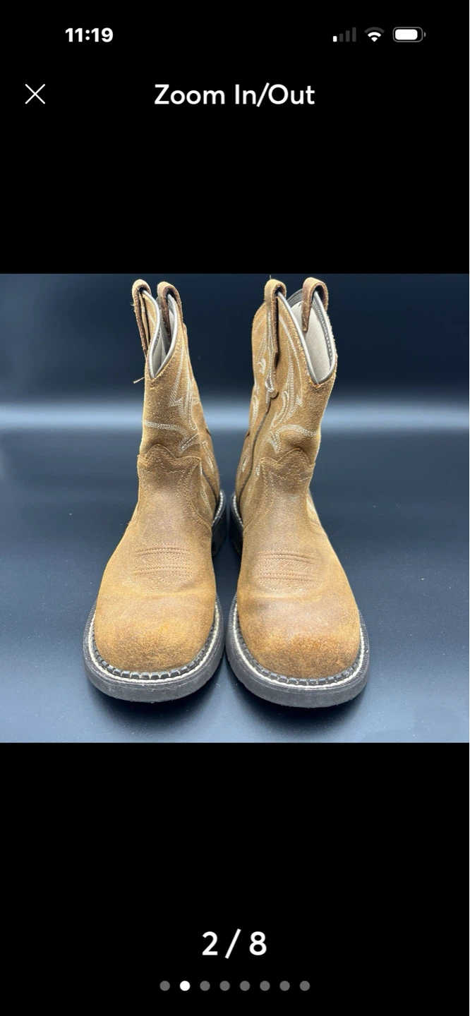 Ariat Kids Brown Suede Cowboy Boots
