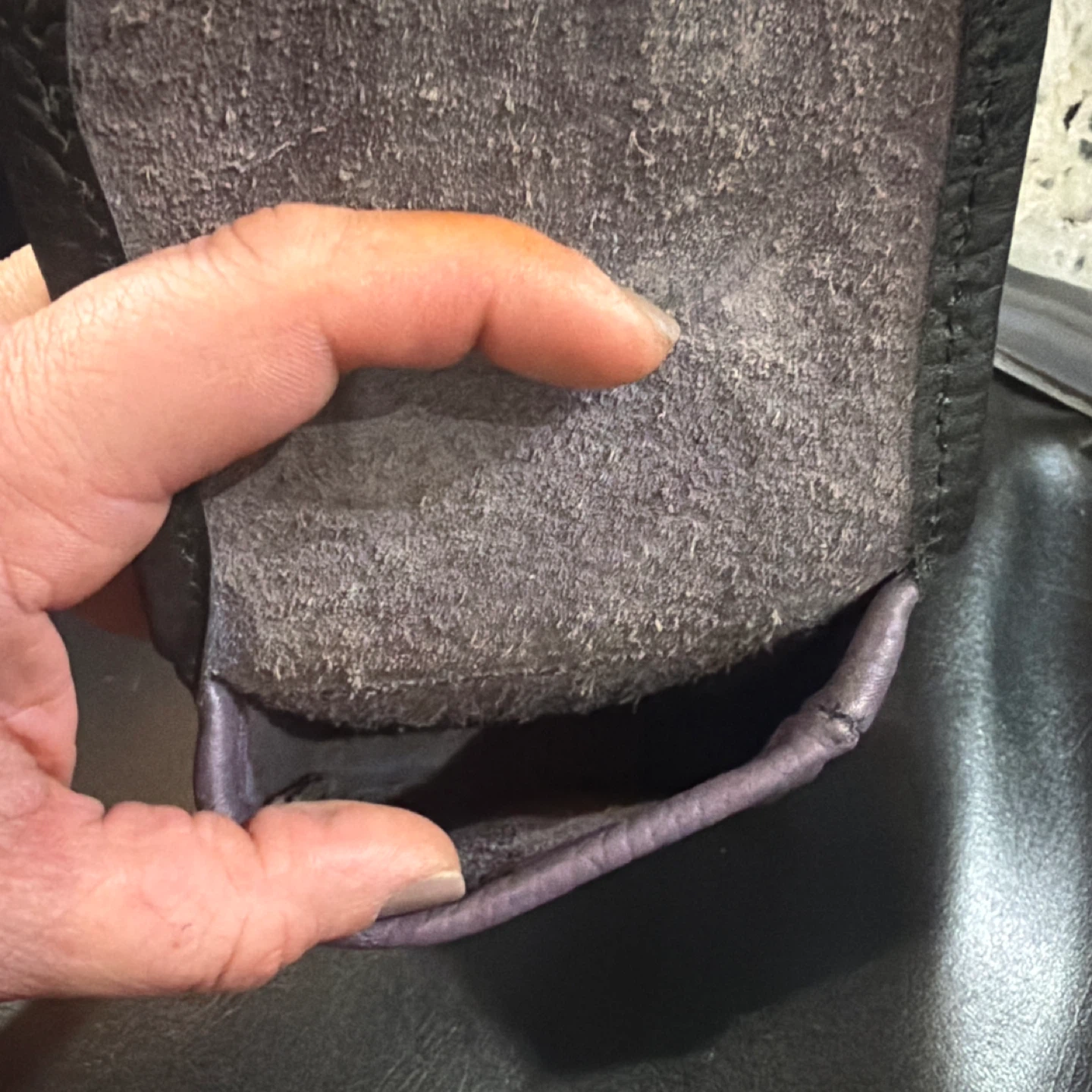 Purple Leather Pouch with Celtic Knot Design - photo 3