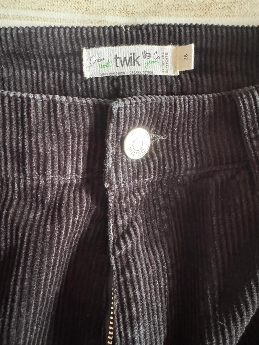 Twik & Co. Black Corduroy Pants - Size 28 - photo 3