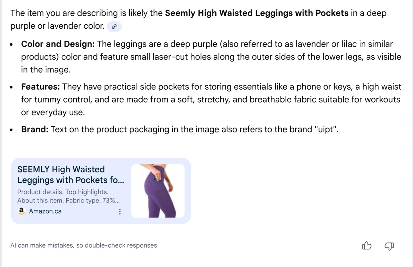 New High Waisted Leggings with side Pockets - size small - photo 2