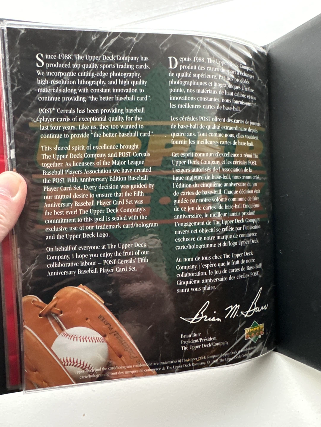 1995 Post Upper Deck Baseball Card Book - photo 2
