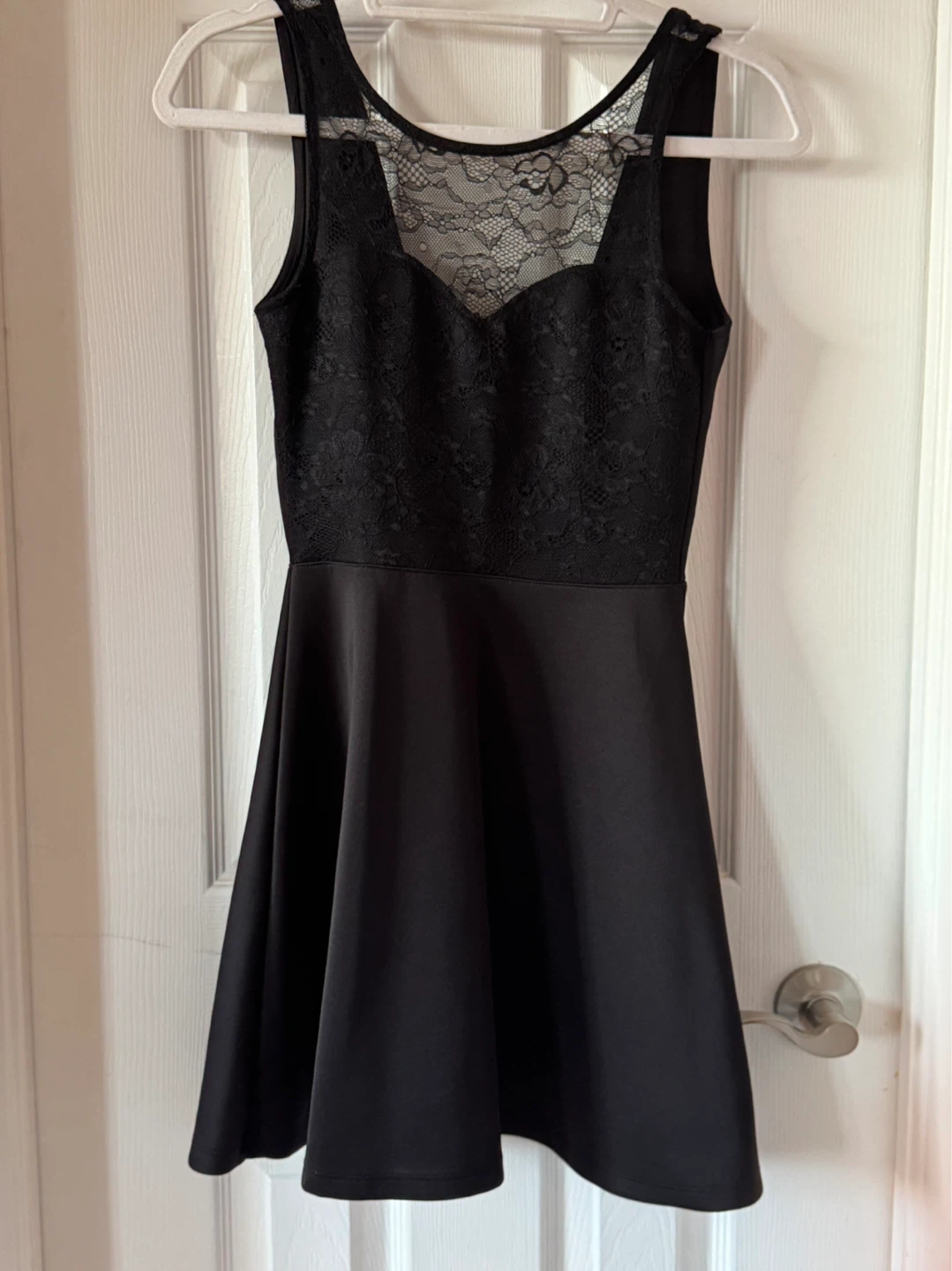 H&M Divided Black Lace Trim Dress - Size 4