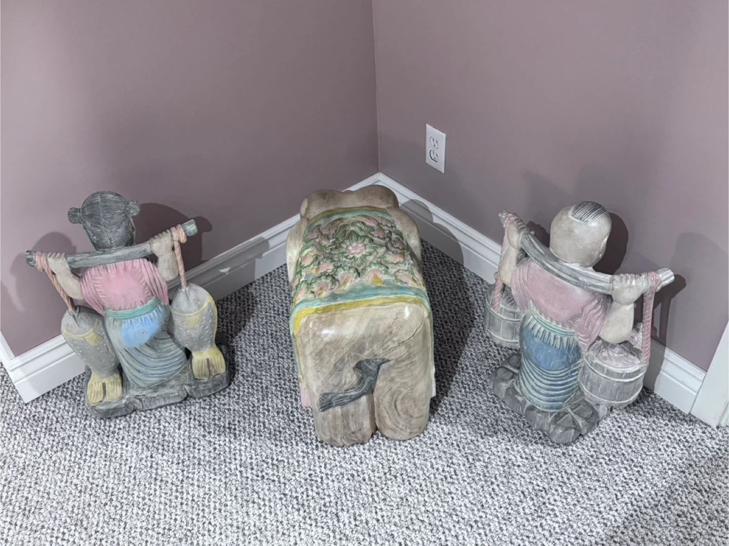 Vintage Asian Figurines  Set of 3