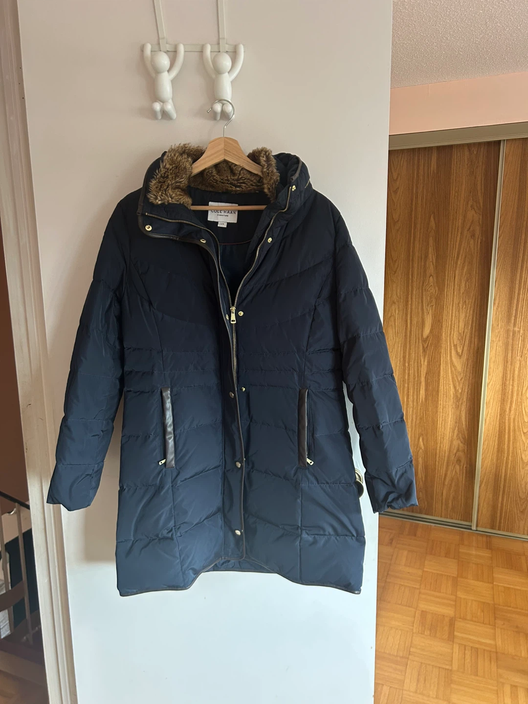 Cole Haan Women's Navy Blue Down Coat Latgr