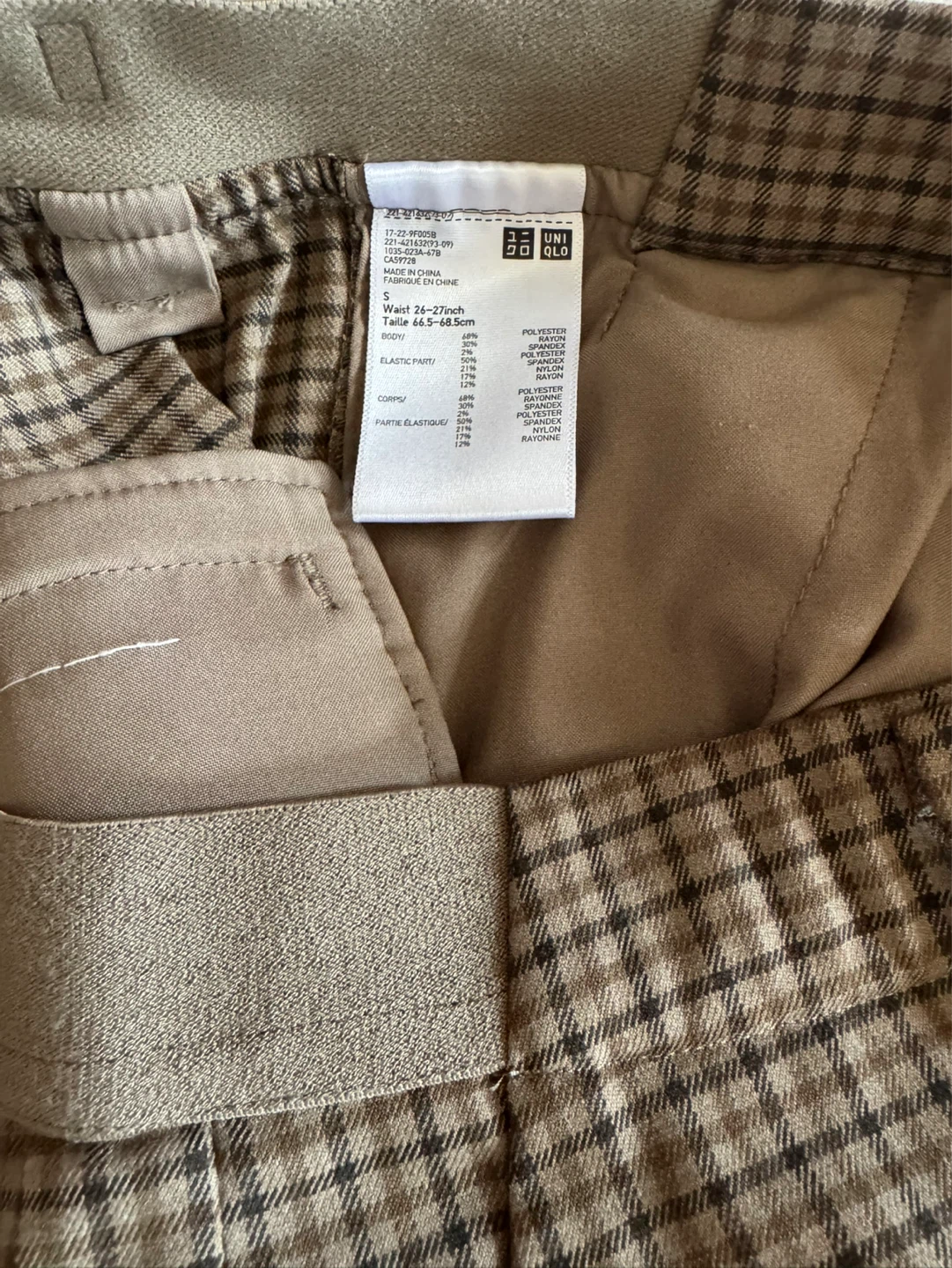 UNIQLO Plaid Pants Women's Size S - photo 3