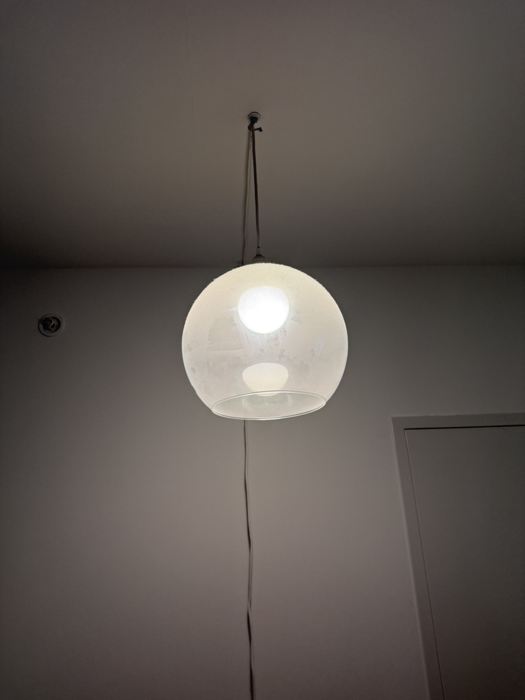 IKEA Clear Glass Globe Pendant Light - photo 3